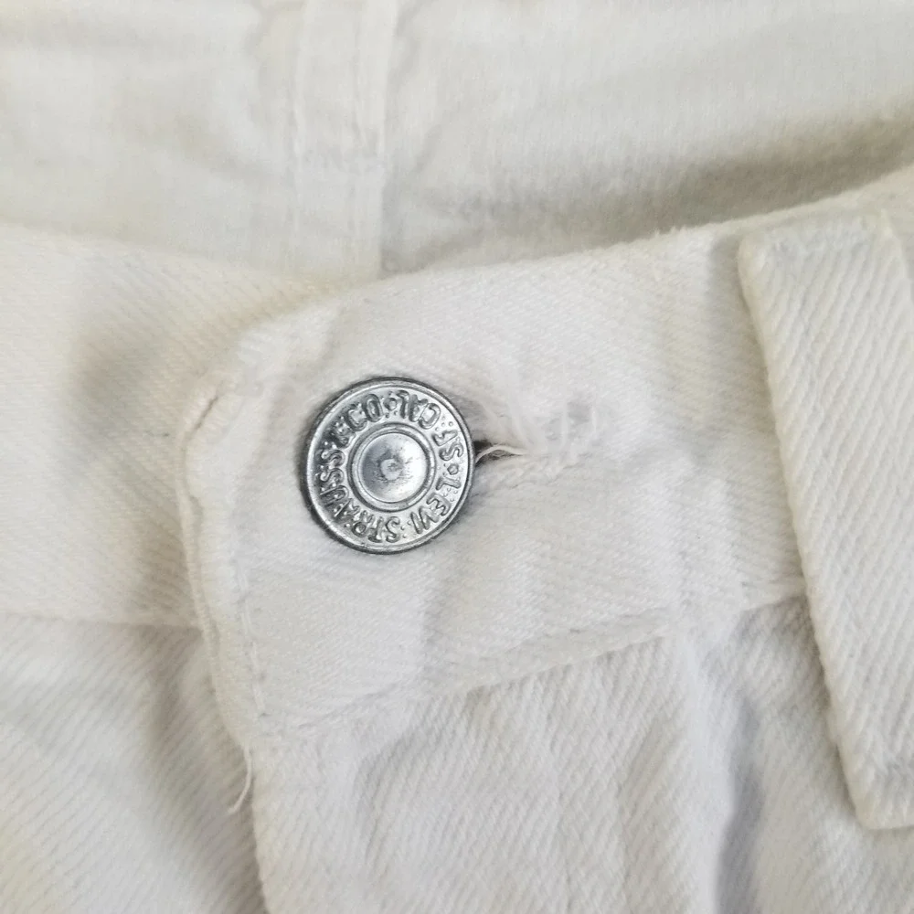 VTG Levi's 501 Jeans Mens 30x29 White Vintage Denim Pants Quality Clothing